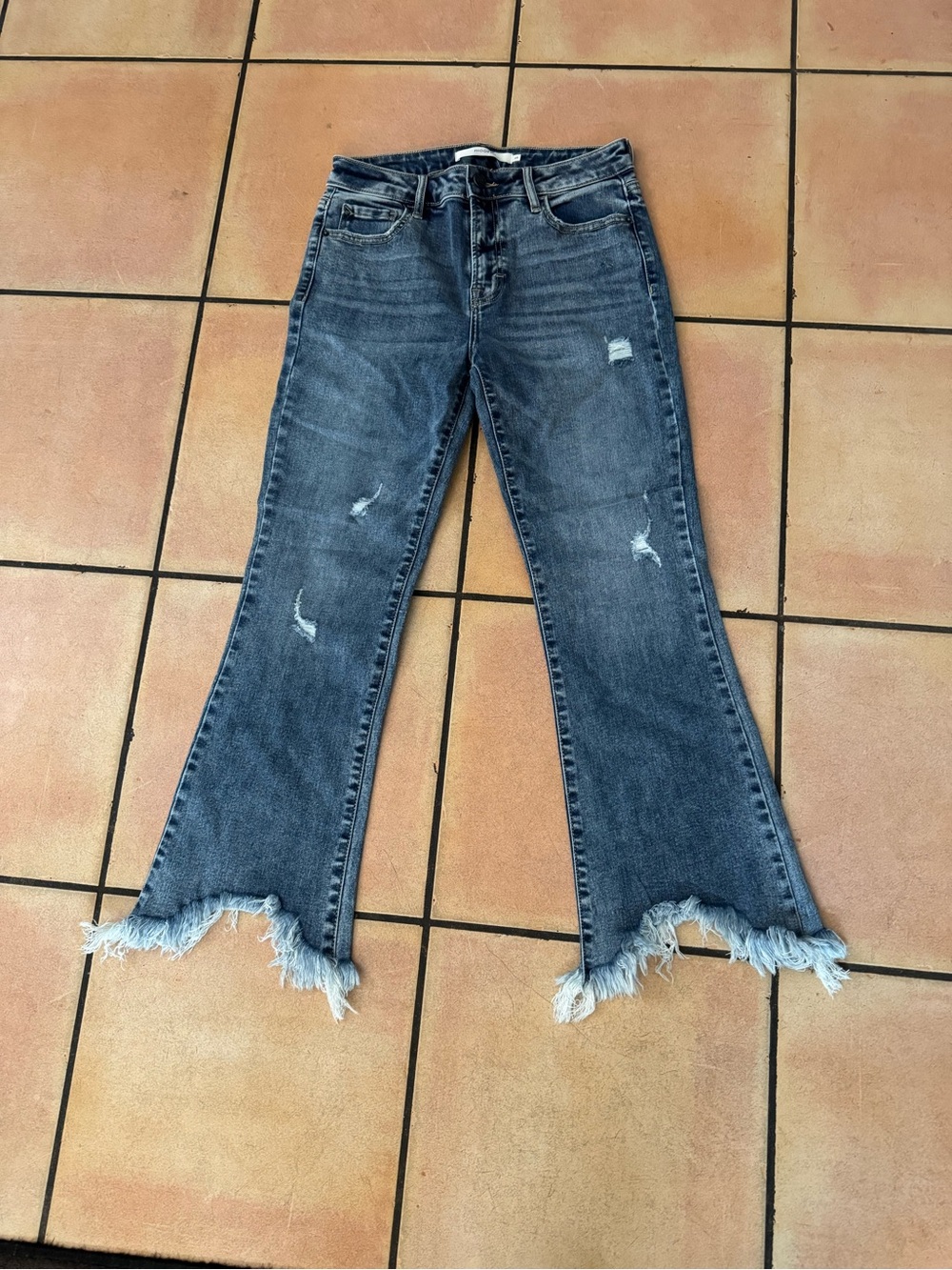 Hidden Distressed Jeans - Washed Blue